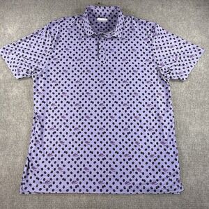 Fore Fathers Dr Pepper Blackberry Polo Shirt All Over Print XL Purple Mens